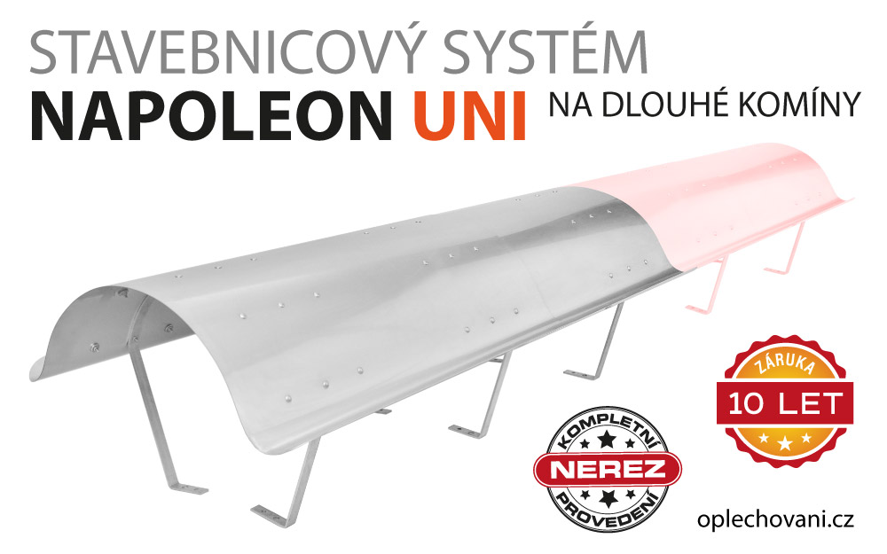 Stavebnicový systém komínových stříšek Napoleon UNI